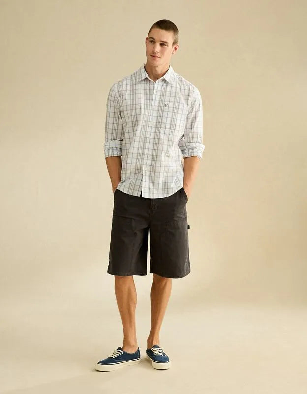 AE Standard Fit Poplin Button-Up Shirt