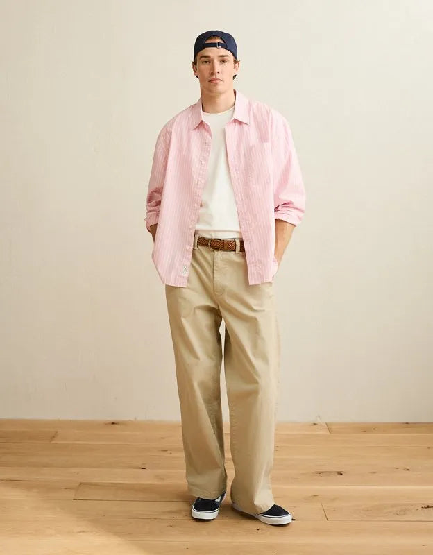 AE Relaxed Fit Poplin Button-Up Shirt