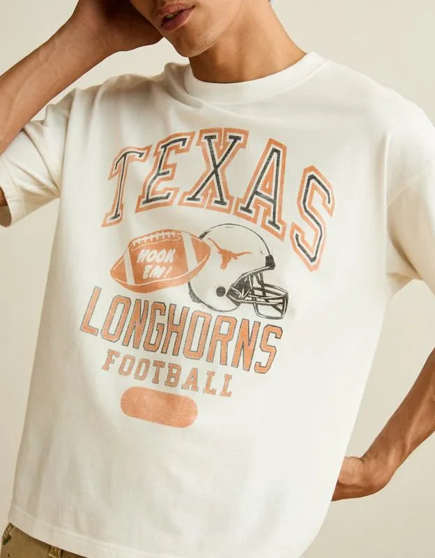 AE Boxy Fit Texas Longhorns Graphic T-Shirt
