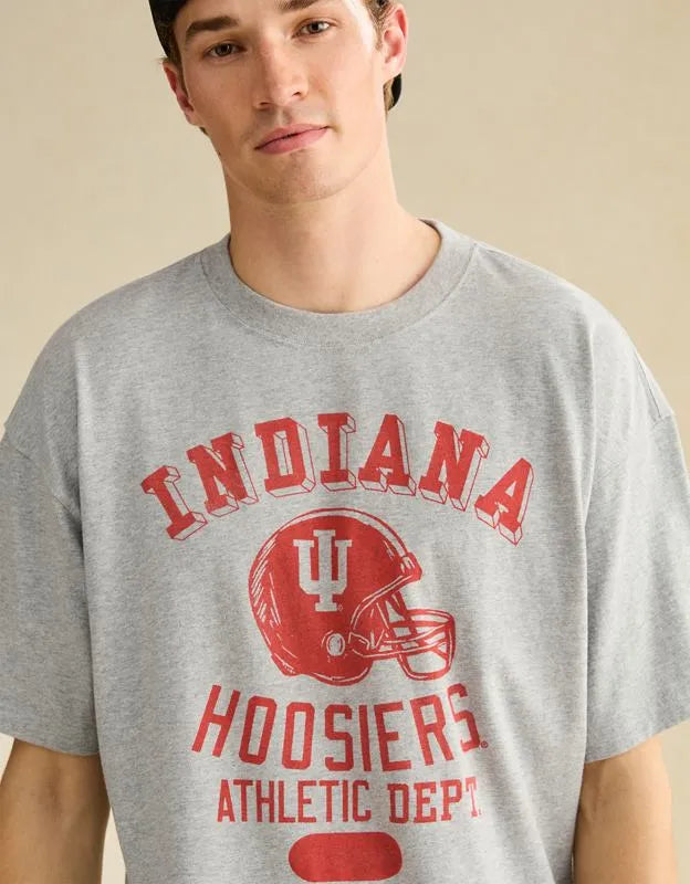 AE Boxy Fit Indiana Hoosiers Graphic T-Shirt