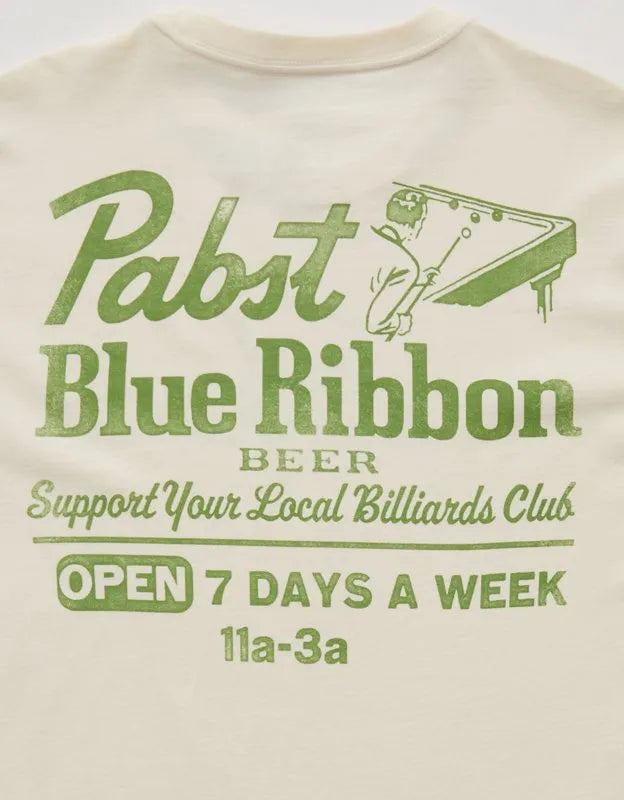 AE Standard Fit Pabst Blue Ribbon Graphic T-Shirt