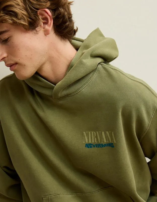 AE Standard Fit Nirvana Graphic Hoodie