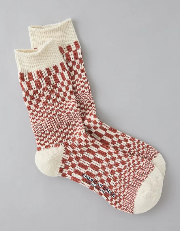 AE Micro Check Crew Socks