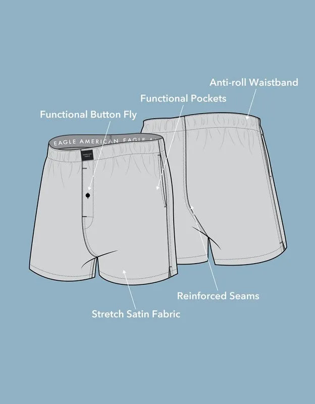 AEO Men's Food Satin Pocket Boxer Short