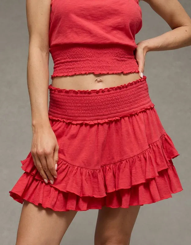 AE Sunchaser Tiered Mini Skirt