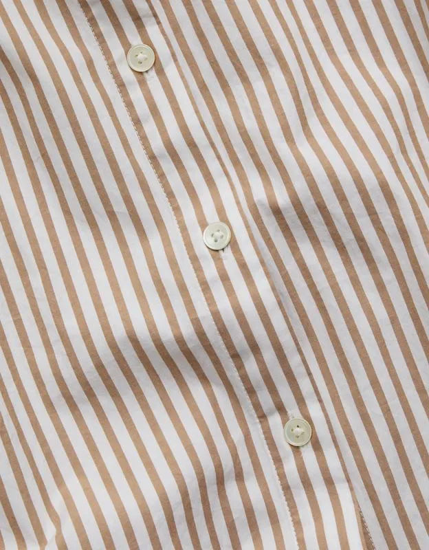 AE77 Cropped Poplin Short-Sleeve Shirt