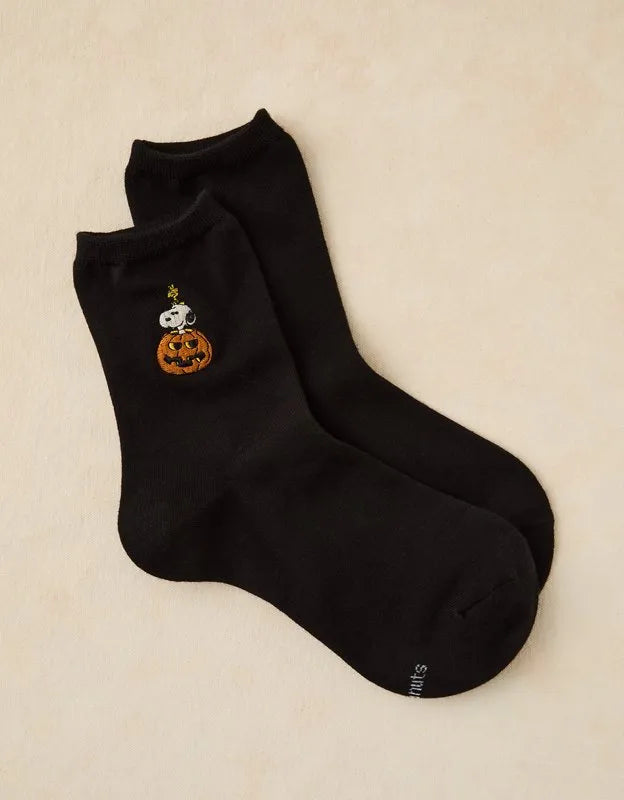 AE Halloween Snoopy Cropped Crew Socks