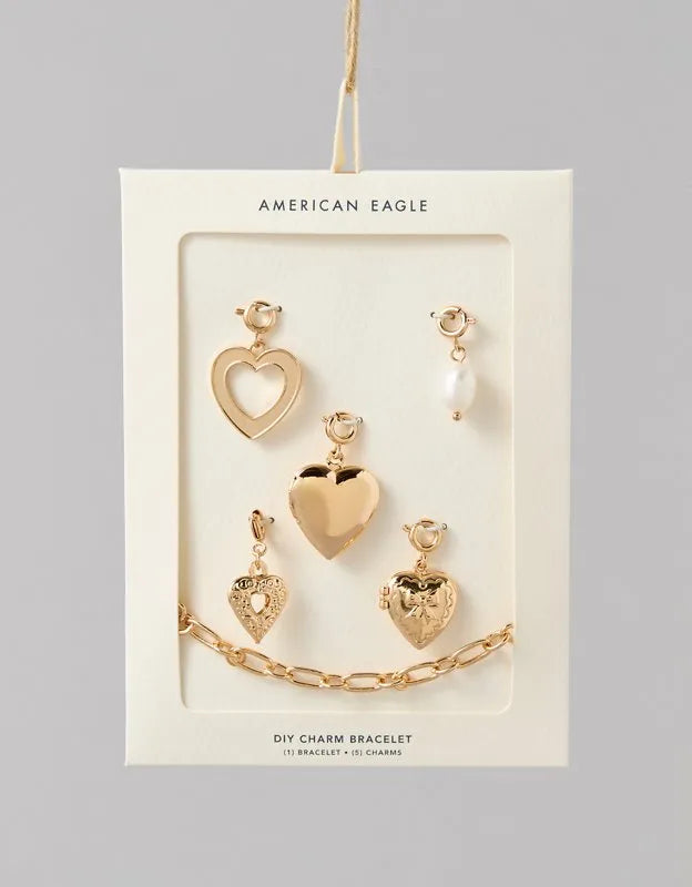 AEO Heart Charm Bracelet Kit 5-Pack