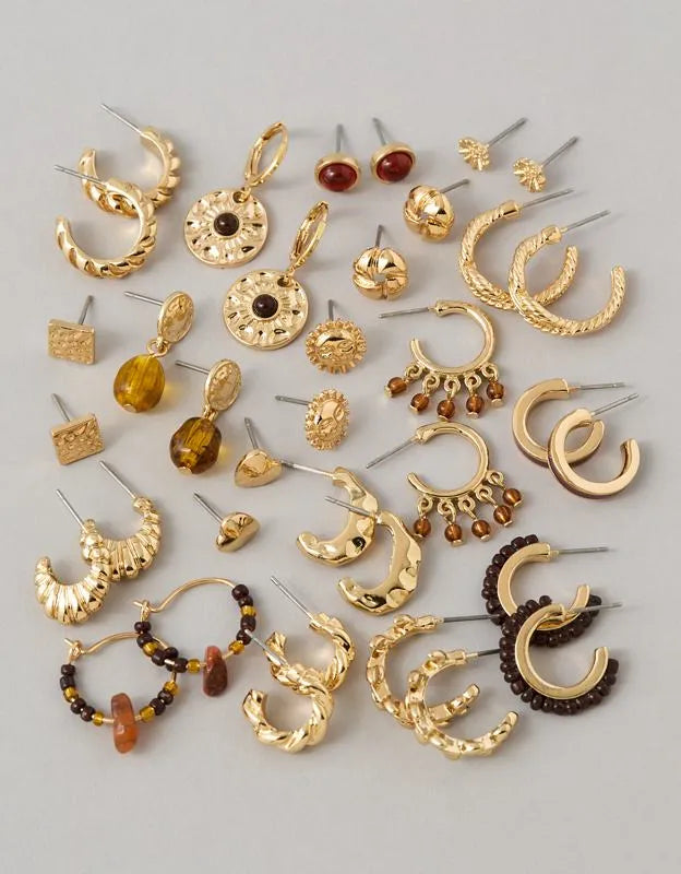 AE Brown Earring 18-Pack