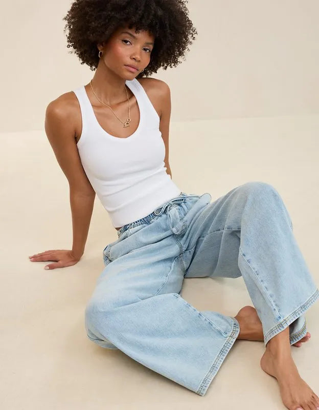Aerie Daydream Denim Pull-On Pant