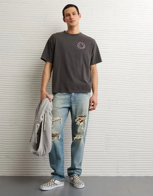 AE Boxy Fit Nirvana Graphic T-Shirt