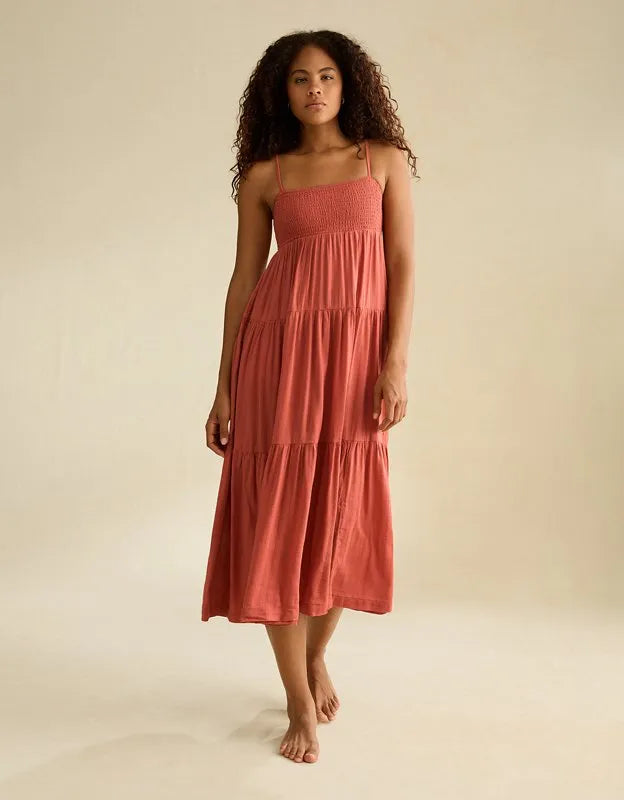 AE Smocked Babydoll Midi Dress