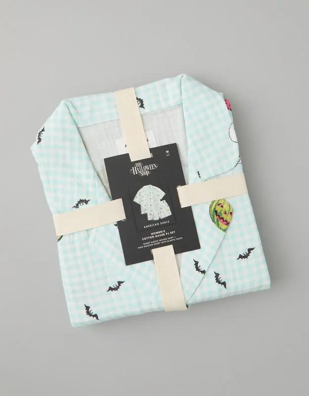 AE Cotton Gauze Short-Sleeve PJ Set