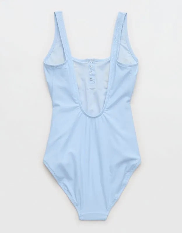 Aerie Henley Full Coverage One Piece Swimsuit