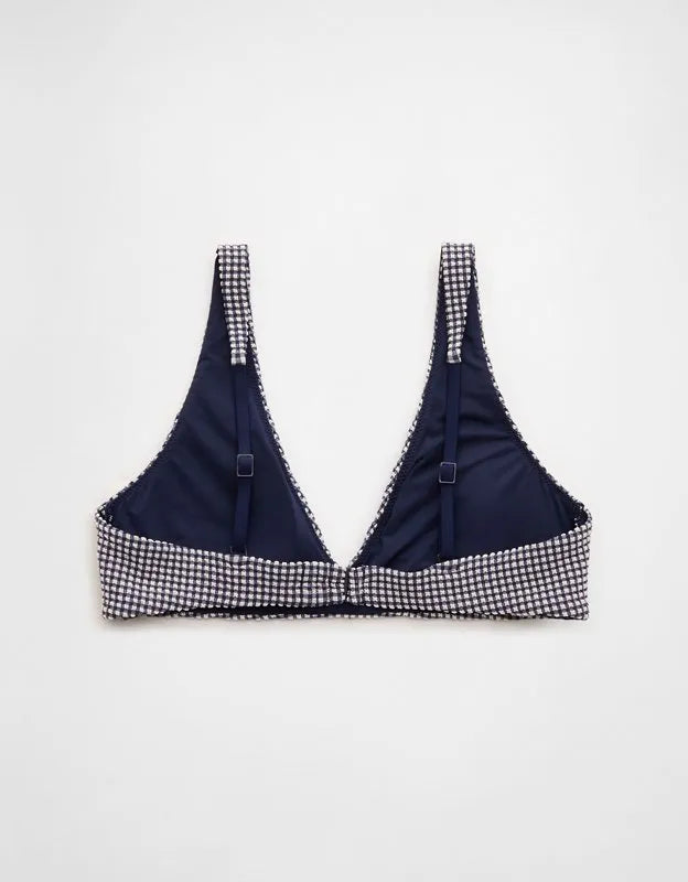 Aerie Seersucker Wide Strap Voop Bikini Top