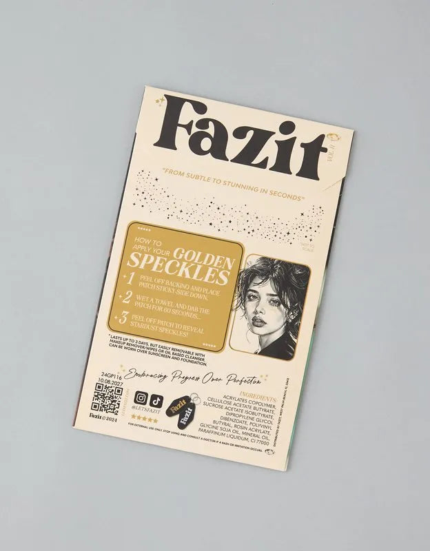 Fazit Gold Glitter Freckles Makeup Patches