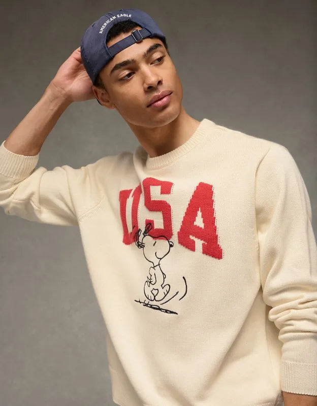AE Snoopy Graphic Sweater