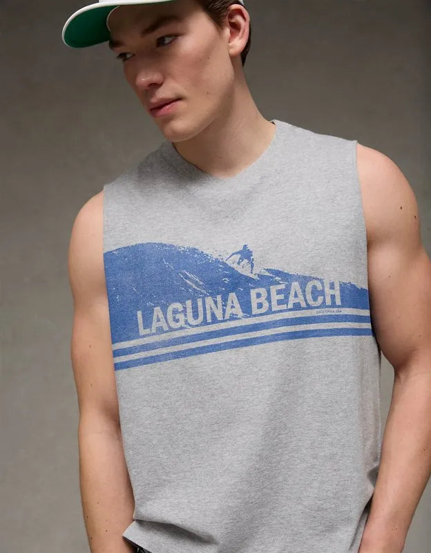 AE Boxy Fit Destination Graphic Tank Top