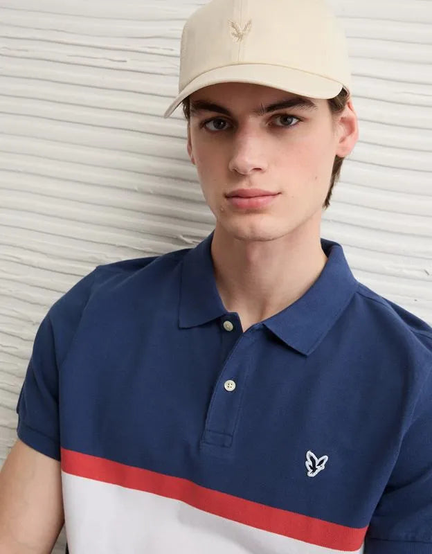 AE Slim Fit Logo Pique Polo Shirt
