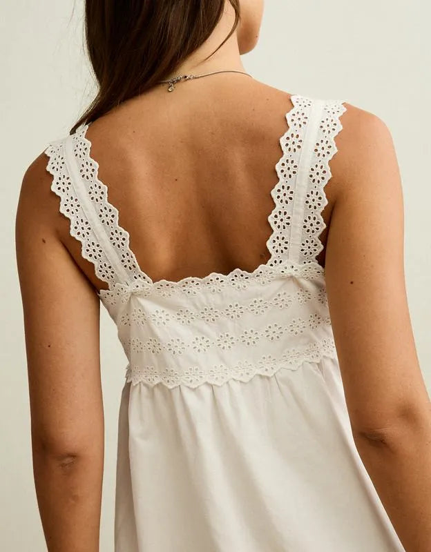 AE Embroidered Babydoll Mini Dress