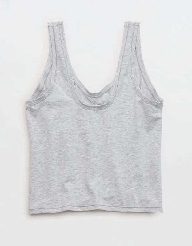 SMOOTHEZ Cotton Blend Ruched Tank Top