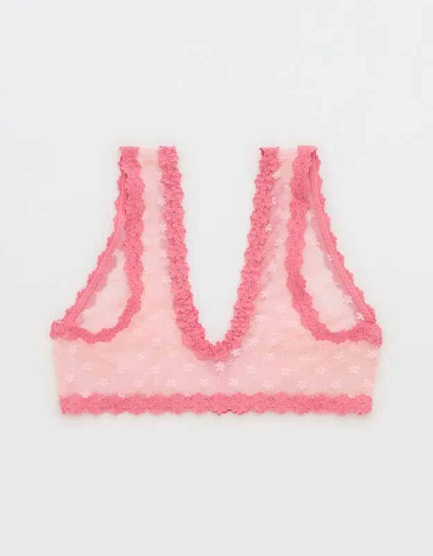 Show Off Daisy Mesh Plunge Bralette