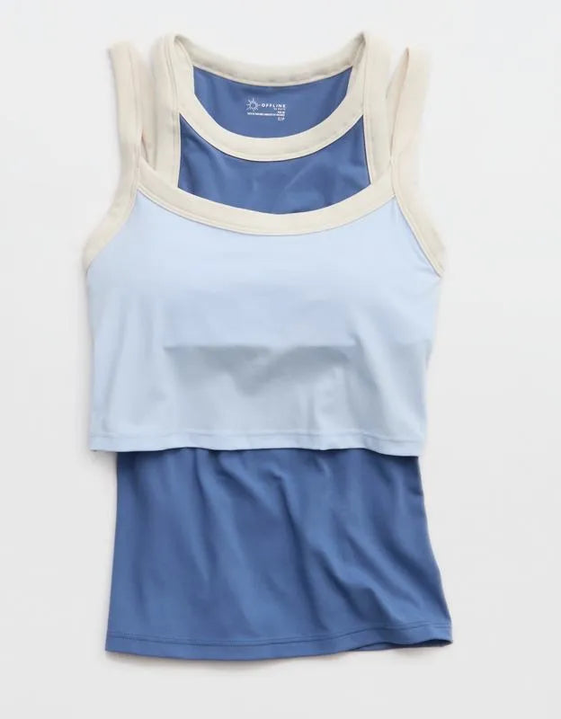 OFFLINE By Aerie Real Me Ringer High Neck Tank Top