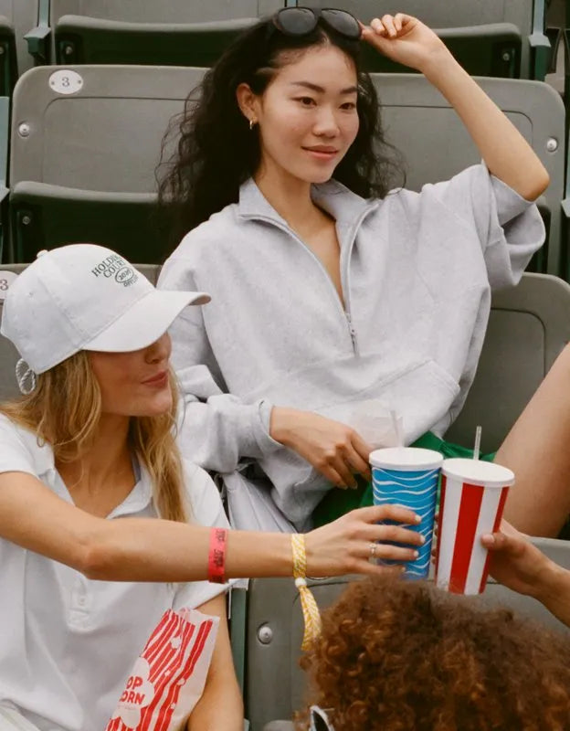 OFFLINE By Aerie Cloud Fleece Seamed Quarter Zip Sweatshirt