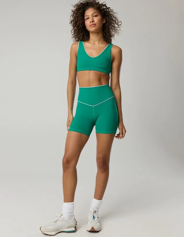 OFFLINE By Aerie Real Me XTRA Rib Piping Sports Bra