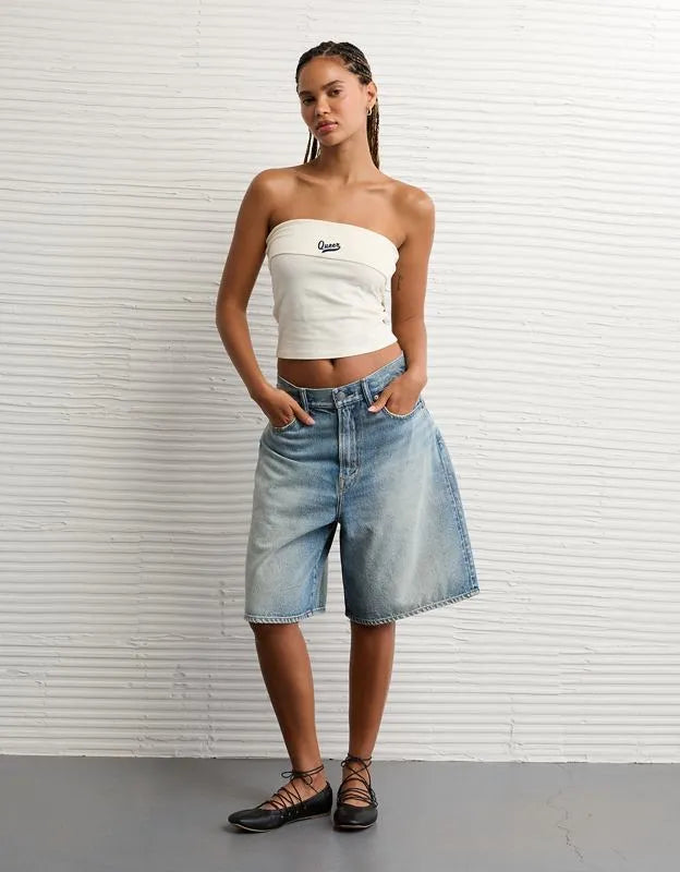 AE Pride Foldover Graphic Tube Top