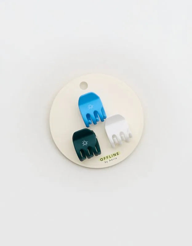 OFFLINE By Aerie Mini Hair Clip 3-Pack