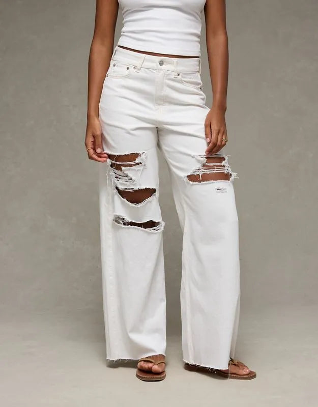 AE Curvy Super High-Waisted Baggy Wide-Leg Jean