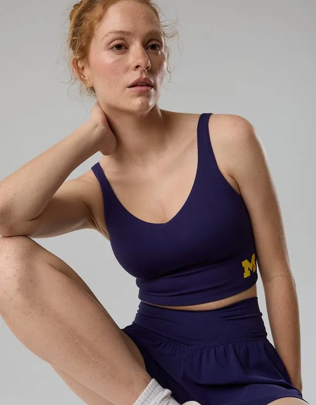 Michigan Wolverines OFFLINE By Aerie Low Key Sports Bra