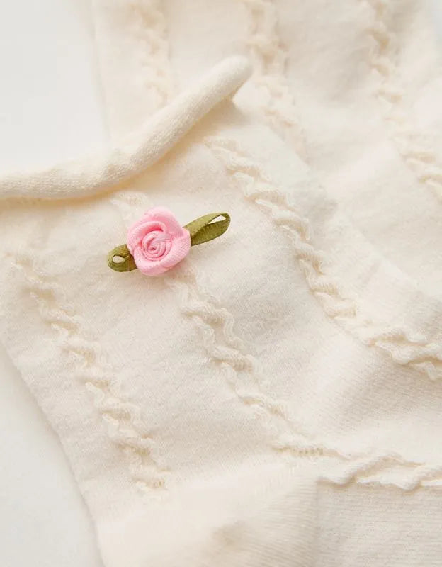 Aerie 3D Rosette Quarter Socks