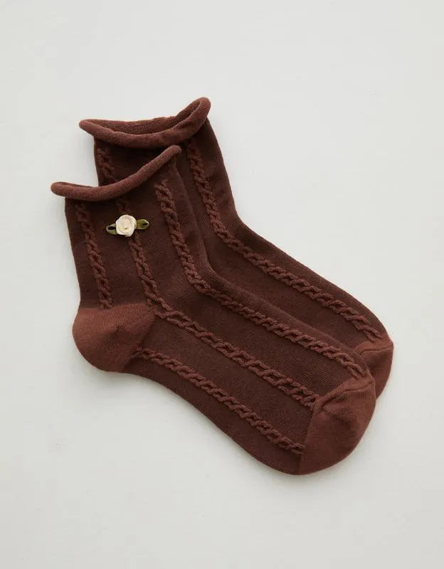 Aerie Rosette Quarter Socks