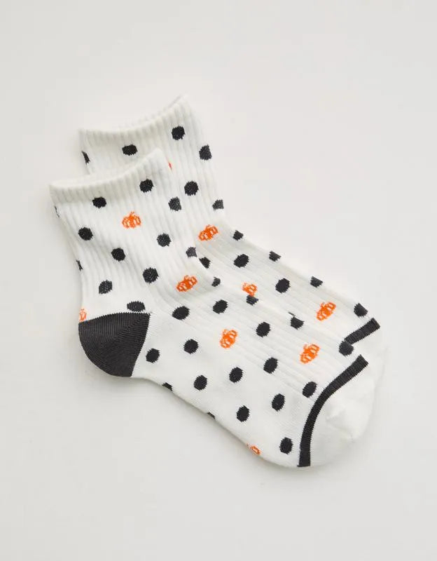 Aerie Ribbed Cotton Quarter Socks