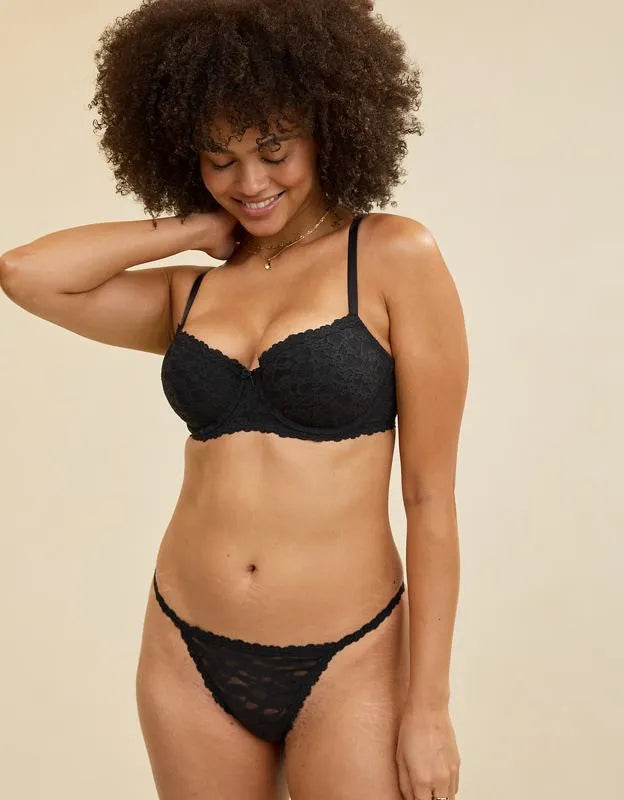 Show Off Vintage Lace Lightly Lined Balconette Bra