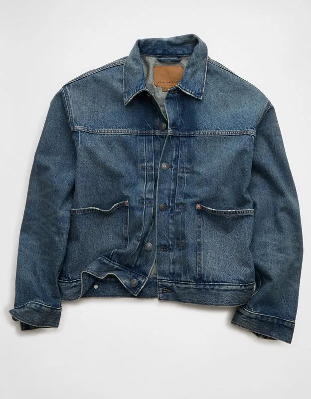 AE Relaxed Fit Denim Utility Jacket