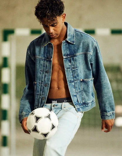 AE Relaxed Fit Denim Utility Jacket