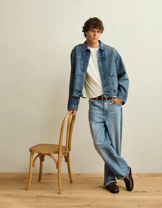 AE Relaxed Fit Denim Utility Jacket