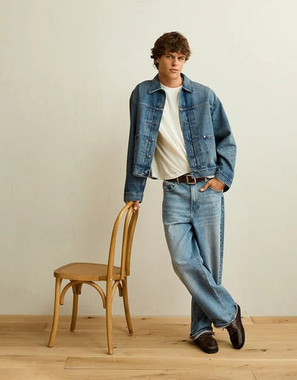 AE Relaxed Fit Denim Utility Jacket
