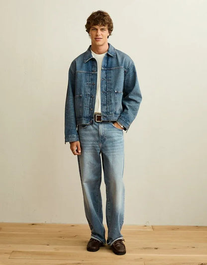 AE Relaxed Fit Denim Utility Jacket