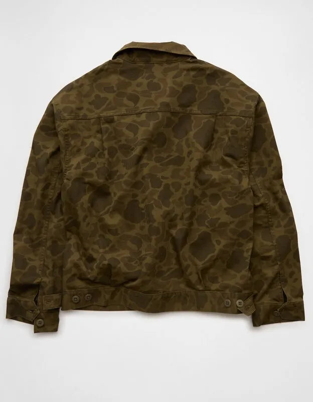 AE Camo Denim Trucker Jacket