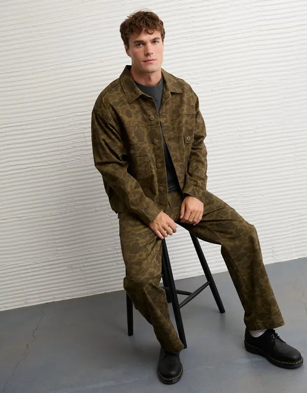 AE Camo Denim Trucker Jacket