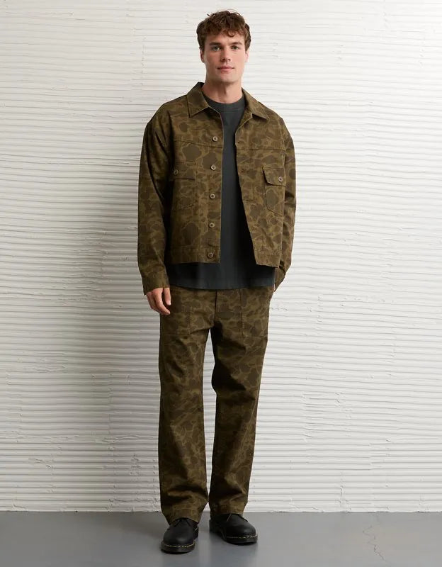 AE Camo Denim Trucker Jacket