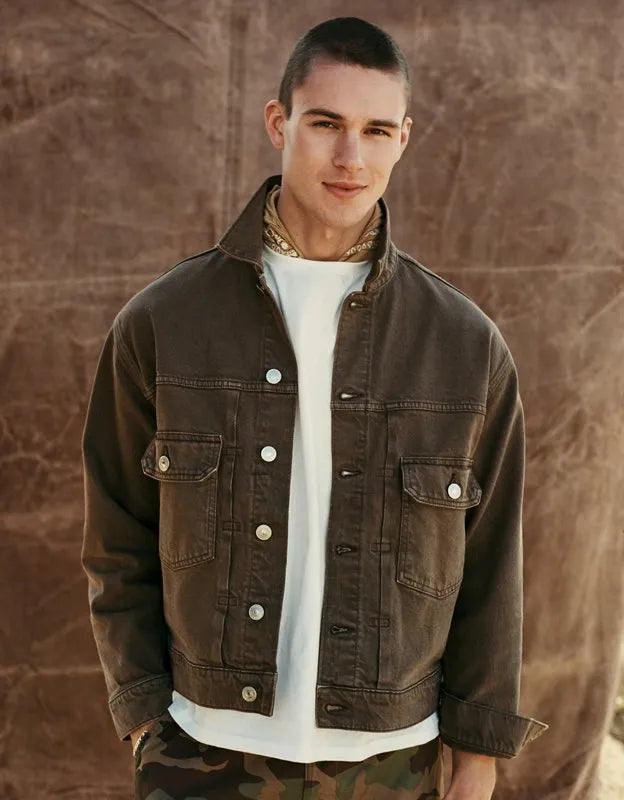 AE Relaxed Fit Denim Trucker Jacket