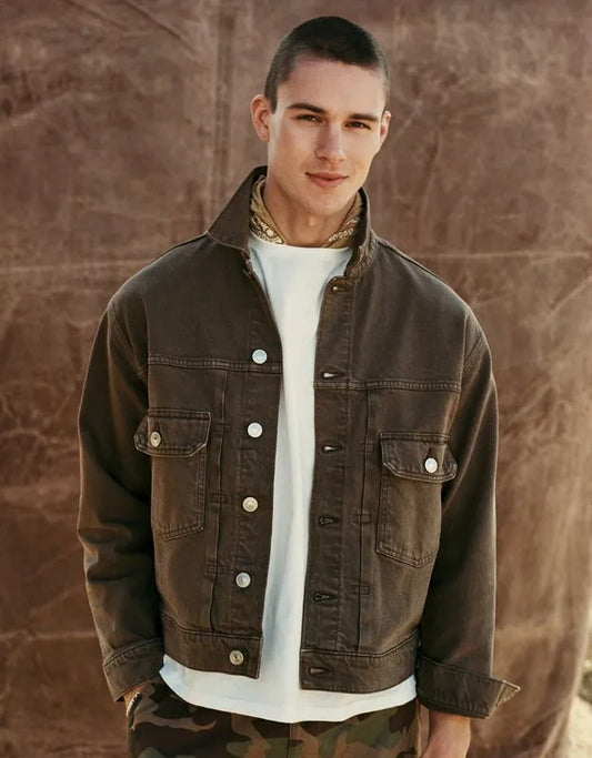 AE Relaxed Fit Denim Trucker Jacket
