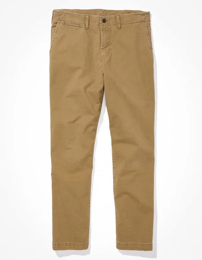 AE Flex Relaxed Straight Lived-In Khaki Pant