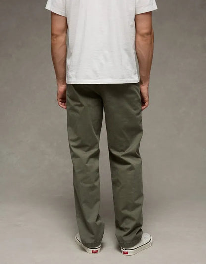 AE Flex Relaxed Straight Lived-In Khaki Pant