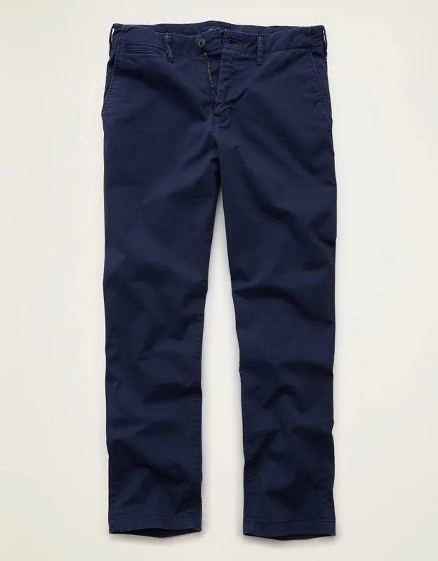 AE Flex Relaxed Straight Lived-In Khaki Pant